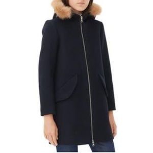 Sandro Coat with Fur Hood